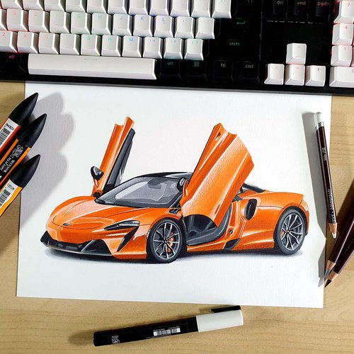 How to Draw a McLaren F1 Easy Precise Step by Step Tutorial